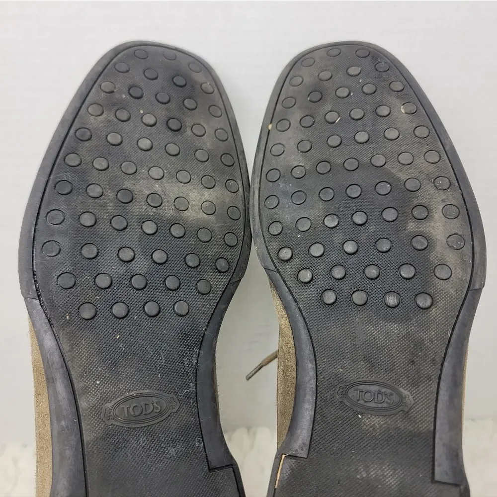 Tod’s Men’s Suede Desert Chukka Boots Gray Lace Up Made In Italy Size 9.5